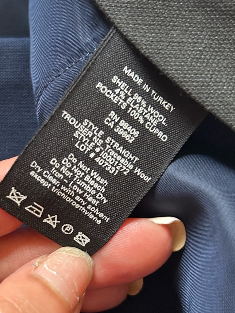 Theory Wool Suit Trousers navy blue size 4 - Picture 4 of 15